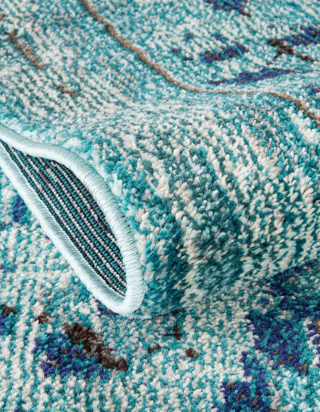 Light Blue 2' 7 x 10' Medici Runner Area Rug 100% Polypropylene Traditional Vintage Classic Carpet for Home Interior Design Decor for Sale at Rug Engine