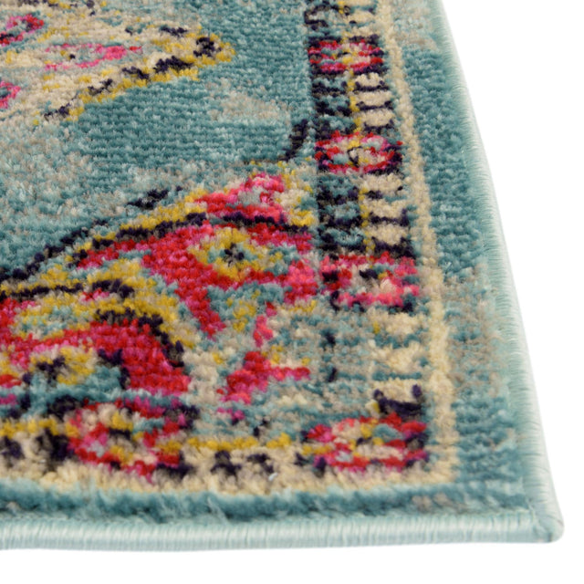 Light Blue 3' 3 x 5' 3 Medici Rectangle Area Rug 100% Polypropylene Traditional Vintage Classic Carpet for Home Interior Design Decor for Sale at Rug Engine