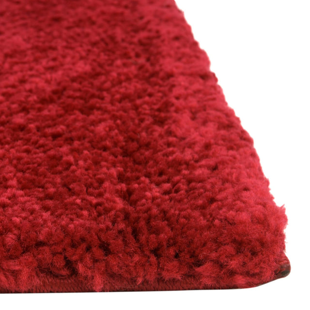 Red 2' 2 x 3' 1 Solo Rectangle Area Rug Thick Soft Touch Fluffy & Plush Shaggy Pile