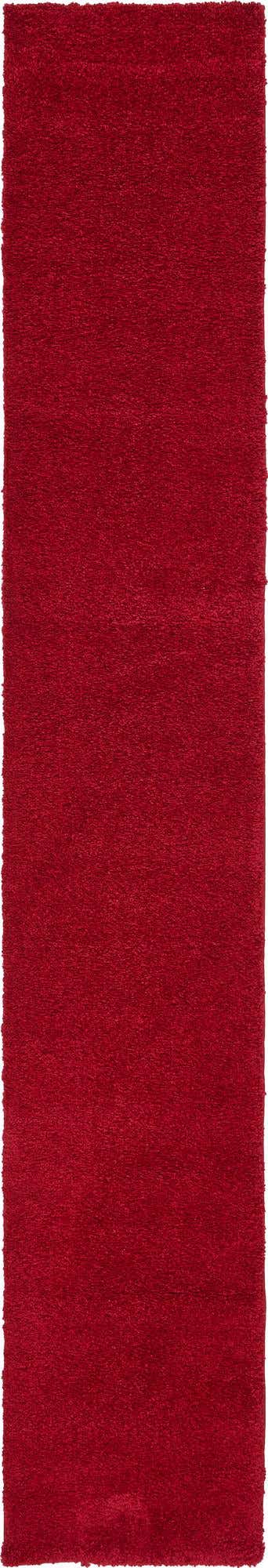 Red 2' 2 x 13' 1 Solo Runner Area Rug Thick Soft Touch Fluffy & Plush Shaggy Pile