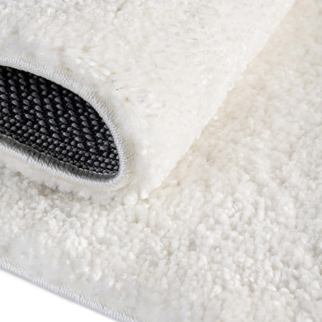 Snow White 7' 10 x 10' Solo Rectangle Area Rug Thick Soft Touch Fluffy & Plush Shaggy Pile