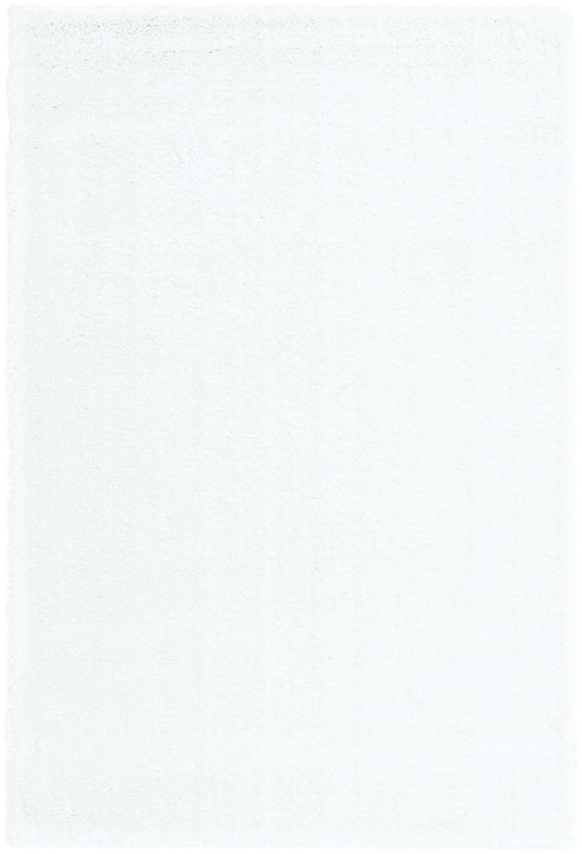 Snow White 5' 3 x 7' 7 Solo Rectangle Area Rug Thick Soft Touch Fluffy & Plush Shaggy Pile Durable Minimalist Carpet for Classic Interior Design for Sale at Rug Engine