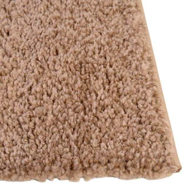 Light Brown 3' 3 x 5' 3 Solo Rectangle Area Rug Thick Soft Touch Fluffy & Plush Shaggy Pile