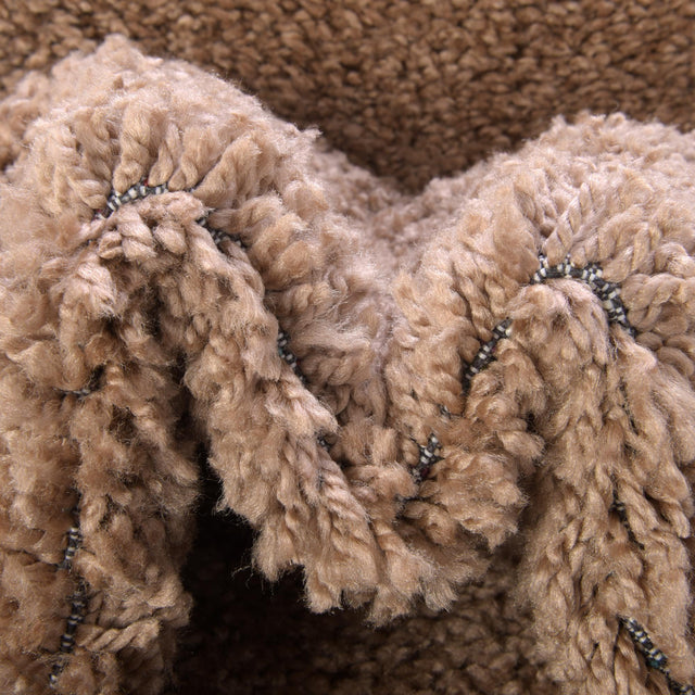 Light Brown 3' 3 x 5' 3 Solo Rectangle Area Rug Thick Soft Touch Fluffy & Plush Shaggy Pile