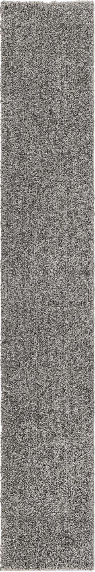 Gray 2' 2 x 13' 1 Solo Runner Area Rug Thick Soft Touch Fluffy & Plush Shaggy Pile