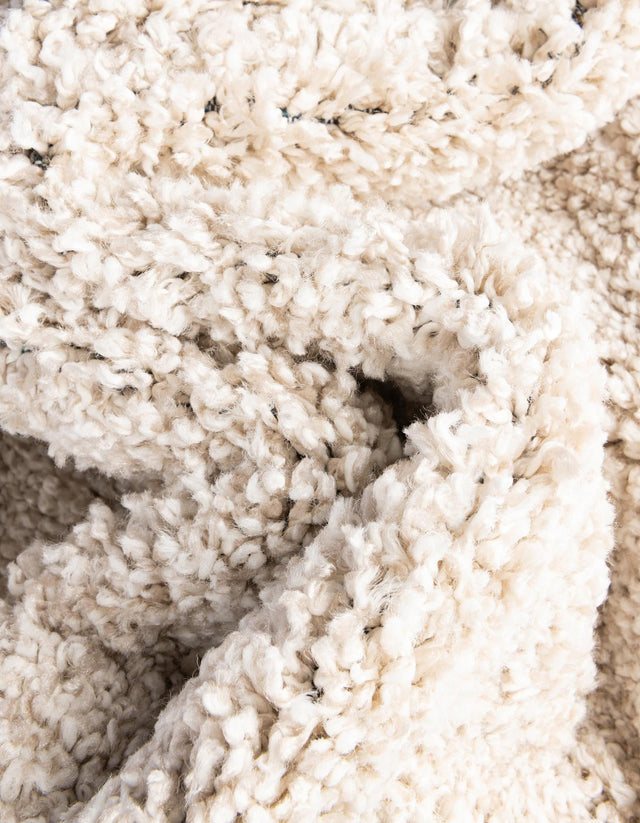 Ivory 10' x 14' 1 Solo Rectangle Area Rug Thick Soft Touch Fluffy & Plush Shaggy Pile Durable Minimalist Carpet for Classic Interior Design for Sale at Rug Engine