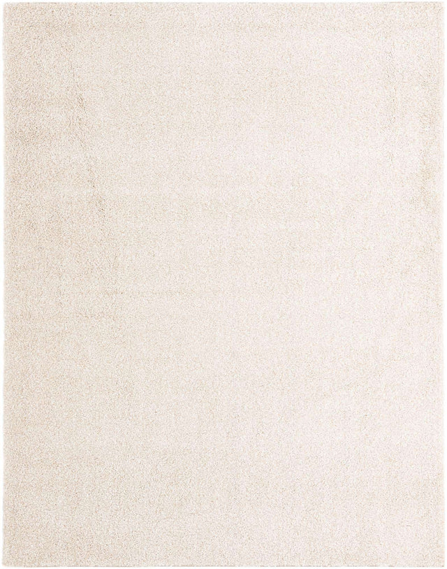 Ivory 7' 10 x 10' Solo Rectangle Area Rug Thick Soft Touch Fluffy & Plush Shaggy Pile Durable Minimalist Carpet for Classic Interior Design for Sale at Rug Engine