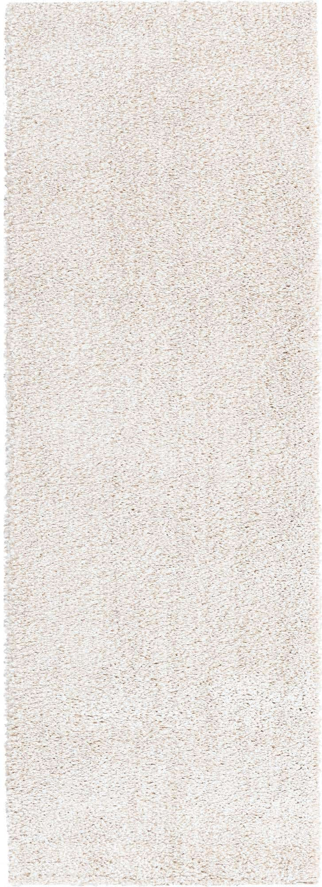 Ivory 2' 2 x 6' 9 Solo Runner Area Rug Thick Soft Touch Fluffy & Plush Shaggy Pile