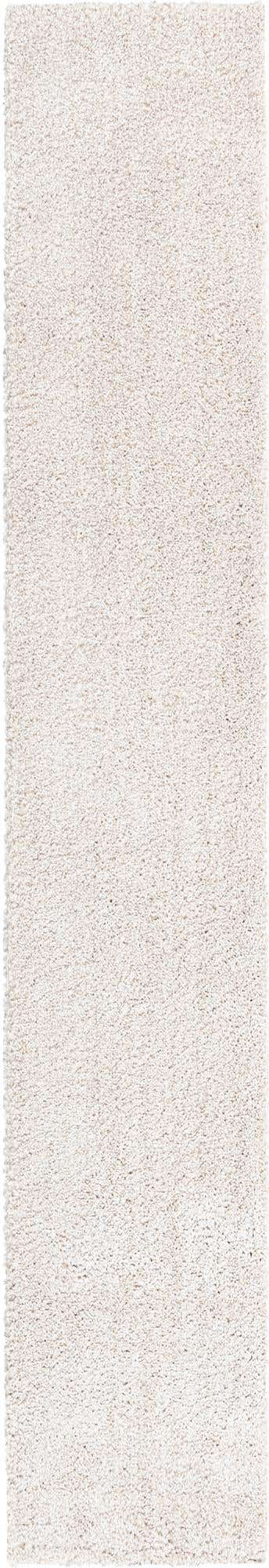 Ivory 2' 2 x 13' 1 Solo Runner Area Rug Thick Soft Touch Fluffy & Plush Shaggy Pile