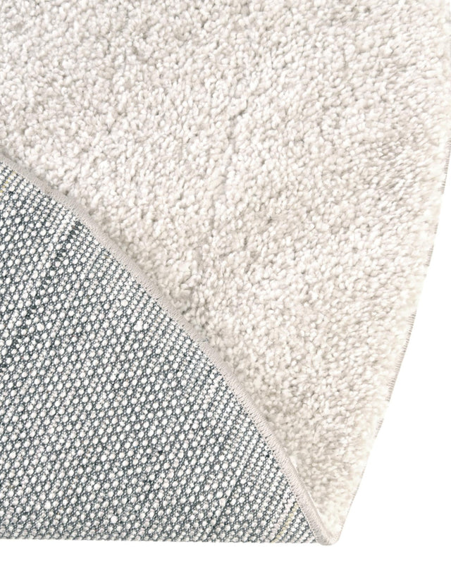 Ivory 3' 3 x 3' 3 Solo Round Area Rug Thick Soft Touch Fluffy & Plush Shaggy Pile