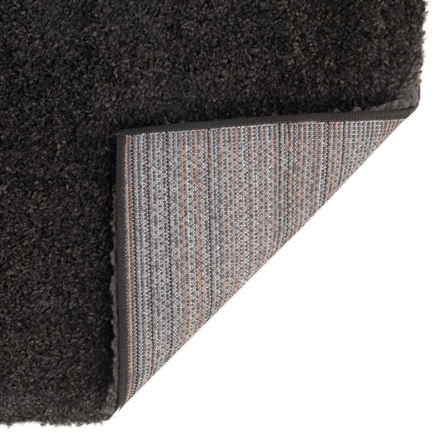 Charcoal 10' x 13' Solo Rectangle Area Rug Thick Soft Touch Fluffy & Plush Shaggy Pile