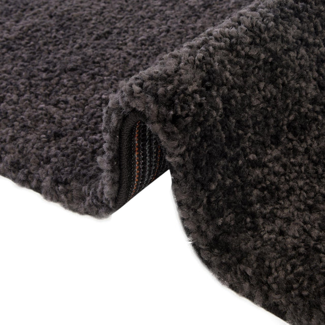 Charcoal 3' 3 x 5' 3 Solo Rectangle Area Rug Thick Soft Touch Fluffy & Plush Shaggy Pile