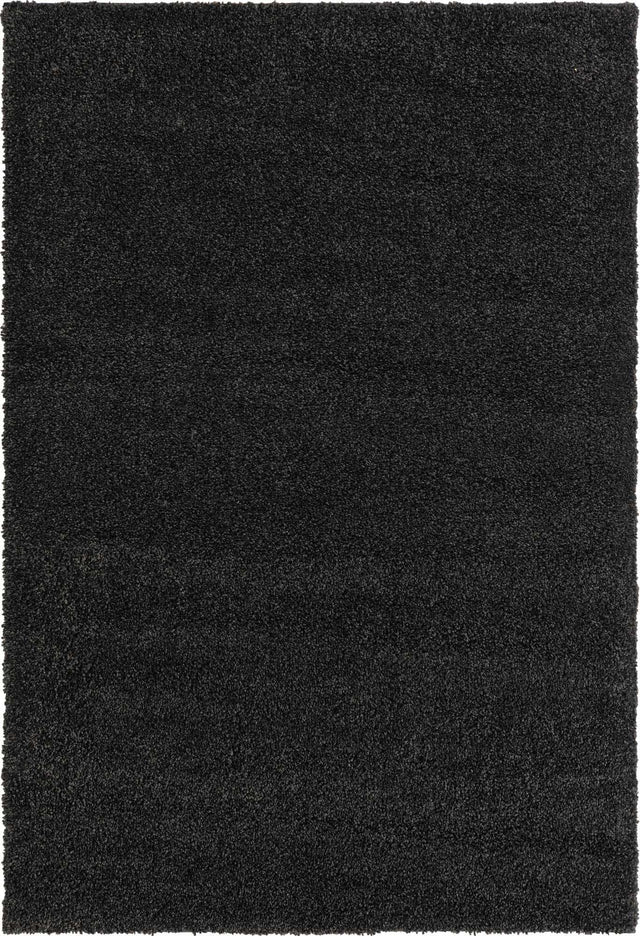 Charcoal 5' 3 x 7' 7 Solo Rectangle Area Rug Thick Soft Touch Fluffy & Plush Shaggy Pile