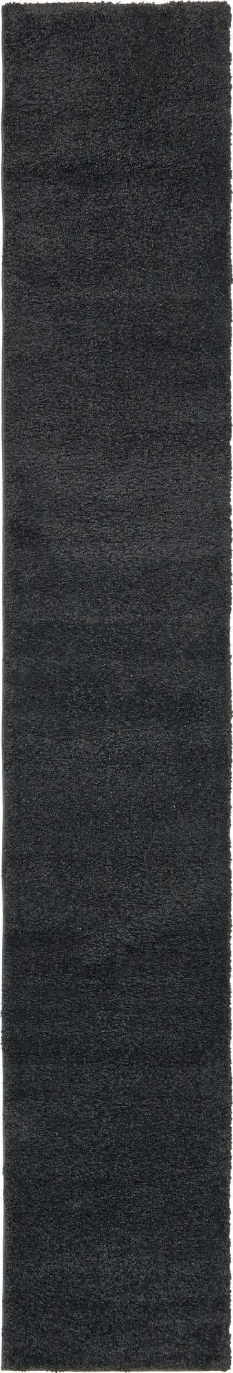 Charcoal 2' 2 x 13' 1 Solo Runner Area Rug Thick Soft Touch Fluffy & Plush Shaggy Pile