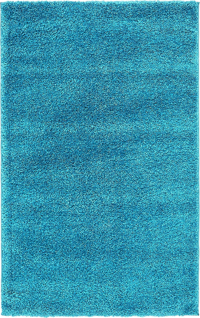 Turquoise 3' 3 x 5' 3 Solo Rectangle Area Rug Thick Soft Touch Fluffy & Plush Shaggy Pile Durable Minimalist Carpet for Classic Interior Design for Sale at Rug Engine