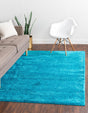 Turquoise 3' 3 x 5' 3 Solo Rectangle Area Rug Thick Soft Touch Fluffy & Plush Shaggy Pile