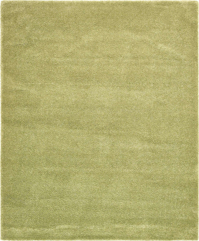 Light Green 8' x 10' Solo Rectangle Area Rug Thick Soft Touch Fluffy & Plush Shaggy Pile