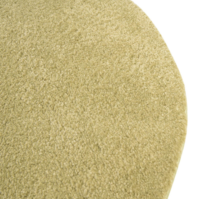 Light Green 6' 1 x 6' 1 Solo Round Area Rug Thick Soft Touch Fluffy & Plush Shaggy Pile