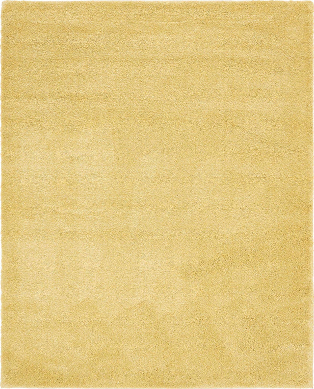 Yellow 8' x 10' Solo Rectangle Area Rug Thick Soft Touch Fluffy & Plush Shaggy Pile Durable Minimalist Carpet for Classic Interior Design for Sale at Rug Engine