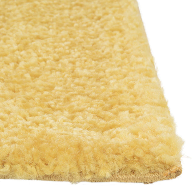 Yellow 2' 2 x 6' 7 Solo Runner Area Rug Thick Soft Touch Fluffy & Plush Shaggy Pile Durable Minimalist Carpet for Classic Interior Design for Sale at Rug Engine