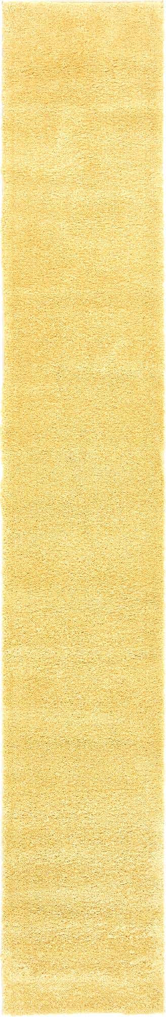 Yellow 2' 2 x 13' 1 Solo Runner Area Rug Thick Soft Touch Fluffy & Plush Shaggy Pile