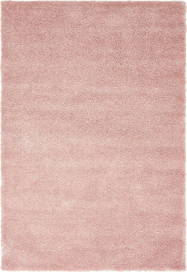 Pink 5' 3 x 7' 7 Solo Rectangle Area Rug Thick Soft Touch Fluffy & Plush Shaggy Pile Durable Minimalist Carpet for Classic Interior Design for Sale at Rug Engine