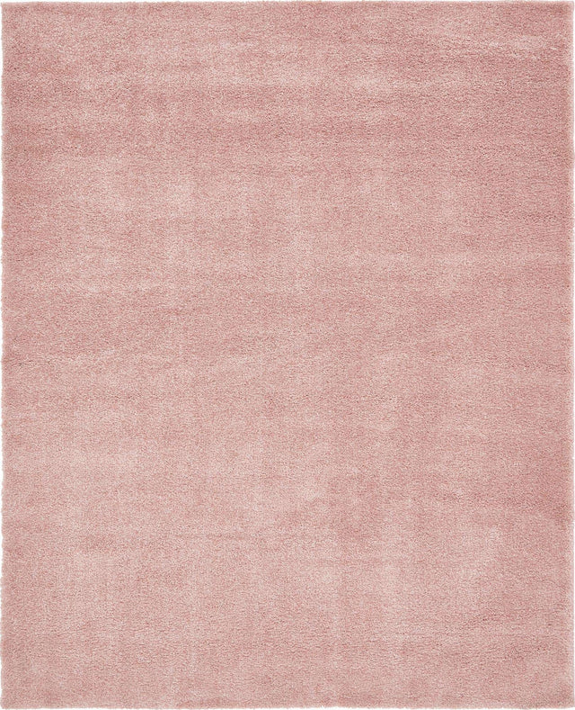 Pink 8' x 10' Solo Rectangle Area Rug Thick Soft Touch Fluffy & Plush Shaggy Pile Durable Minimalist Carpet for Classic Interior Design for Sale at Rug Engine