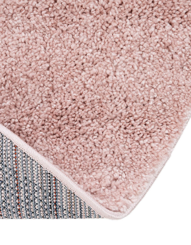 Pink 6' 1 x 6' 1 Solo Round Area Rug Thick Soft Touch Fluffy & Plush Shaggy Pile Durable Minimalist Carpet for Classic Interior Design for Sale at Rug Engine