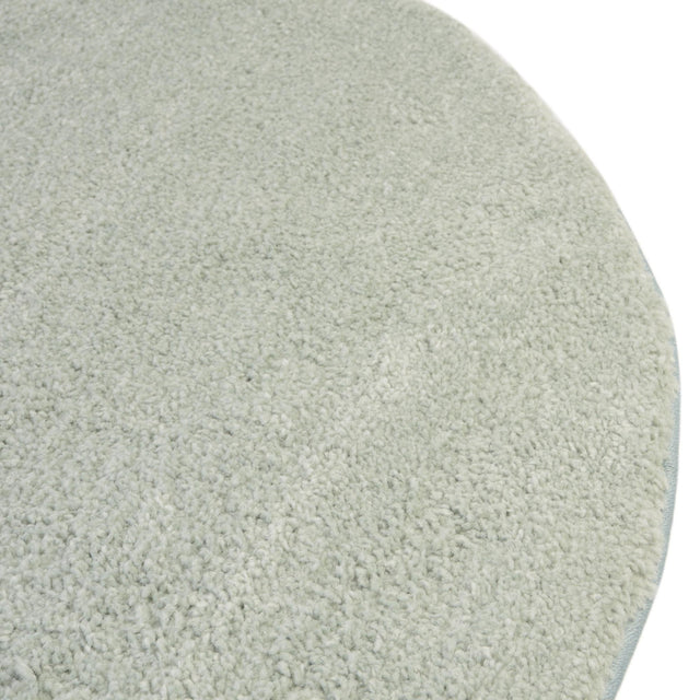 Sea Salt Blue 6' 1 x 6' 1 Solo Round Area Rug Thick Soft Touch Fluffy & Plush Shaggy Pile Durable Minimalist Carpet for Classic Interior Design for Sale at Rug Engine