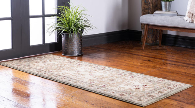 Cream 2' 7 x 10' Versailles Runner Area Rug