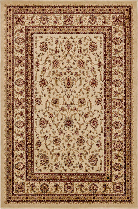 Cream 6' 1 x 9' Voyage Rectangle Area Rug