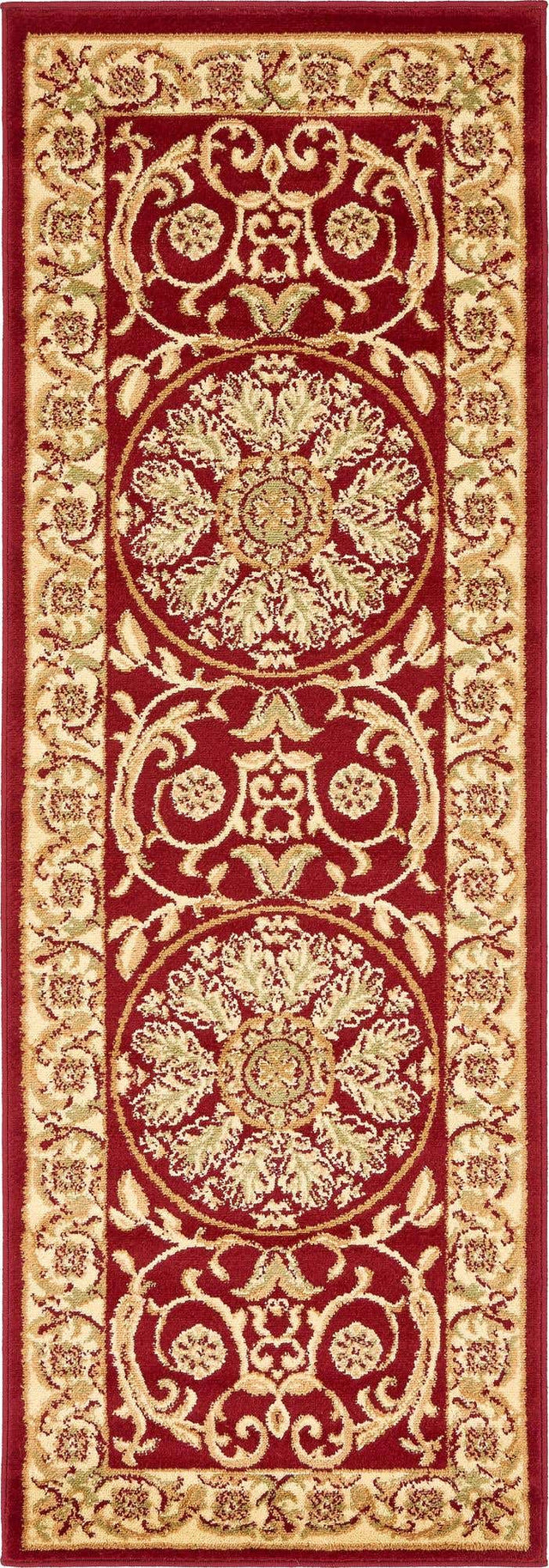 Red 2' x 6' 1 Versailles Runner Area Rug