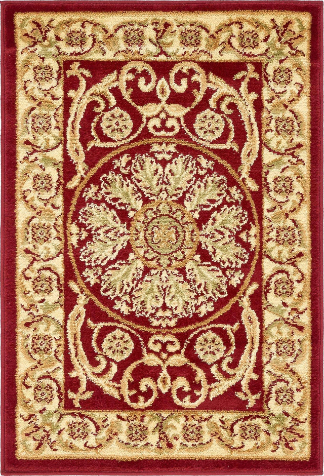 Red 2' x 3' 1 Versailles Rectangle Area Rug