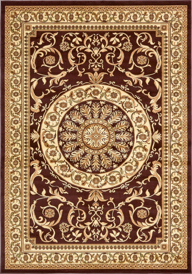 Brown 7' 10 x 11' Versailles Rectangle Area Rug