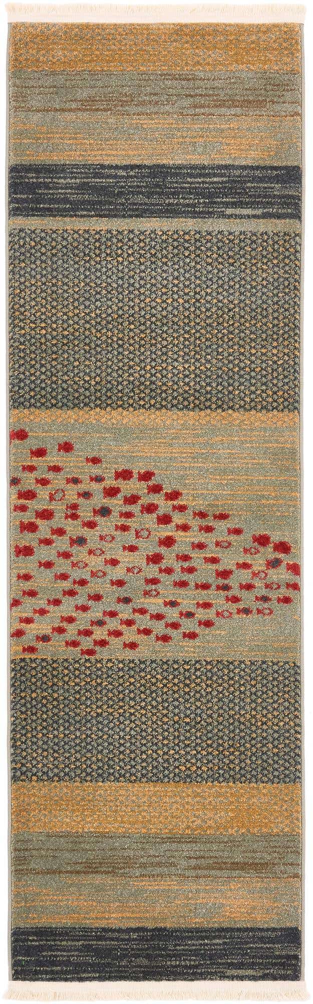 Blue 2' x 6' 1 Fars Runner Area Rug 100% Polypropylene Unique Traditional Carpet for Classical Living, Dining Room & Office Spaces for Sale at Rug Engine