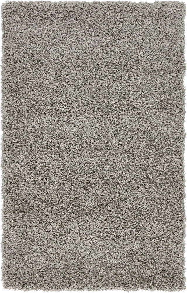 Cloud Gray 3' 1 x 5' 3 Solid Shag Rectangle Area Rug Thick Soft Touch Fluffy & Plush Shaggy Pile Discounted Clearance Final Sale