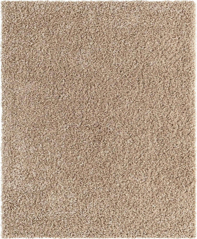 Taupe 7' 10 x 10' Solid Shag Rectangle Area Rug Thick Soft Touch Fluffy & Plush Shaggy Pile Discounted Clearance Final Sale