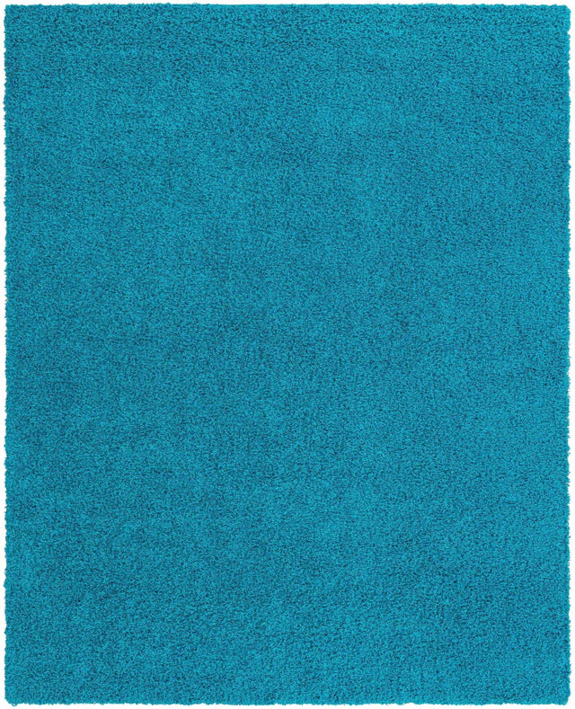 Turquoise 7' 10 x 10' Solid Shag Rectangle Area Rug Thick Soft Touch Fluffy & Plush Shaggy Pile