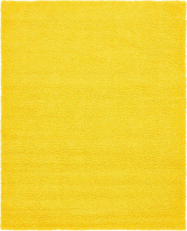 Tuscan Sun Yellow 7' 10 x 10' Solid Shag Rectangle Area Rug Thick Soft Touch Fluffy & Plush Shaggy Pile