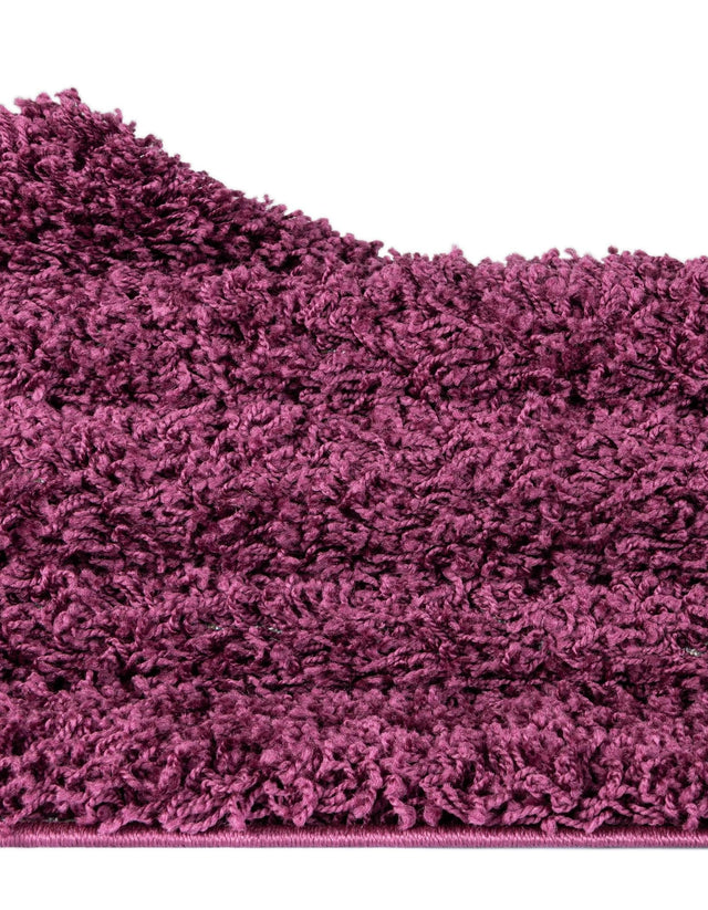 Eggplant Purple 6' 1 x 6' 1 Solid Shag Round Area Rug Thick Soft Touch Fluffy & Plush Shaggy Pile Durable Minimalist Carpet for Classic Interior Design for Sale at Rug Engine