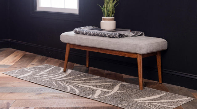 Brown 2' x 6' 1 Outdoor Botanical Runner Area Rug Weather Resistant for Patio, Deck, Terrace, Balcony, Porch Polypropylene Garden Floral Tropical Carpet for Sale at Rug Engine