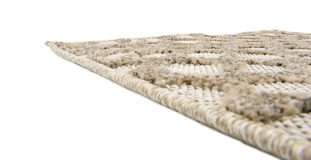 Cream 2' x 6' 1 Outdoor Modern Runner Area Rug Weather Resistant for Patio, Deck, Terrace, Balcony, Porch 100% Polypropylene Modern Outside Carpet for Sale at Rug Engine