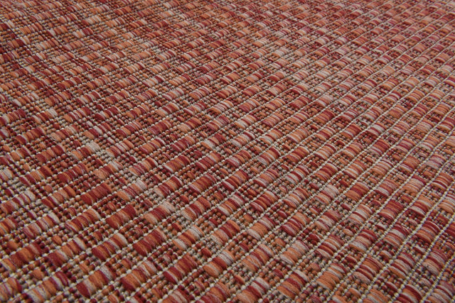 Rust Red 2' x 6' 1 Outdoor Solid Runner Area Rug Weather Resistant for Patio, Deck, Terrace, Balcony, Porch 100% Polypropylene Minimalist Waterproof Carpet for Sale at Rug Engine
