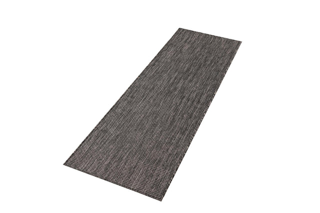 Black 2' x 6' 1 Outdoor Solid Runner Area Rug Weather Resistant for Patio, Deck, Terrace, Balcony, Porch 100% Polypropylene Minimalist Waterproof Carpet for Sale at Rug Engine
