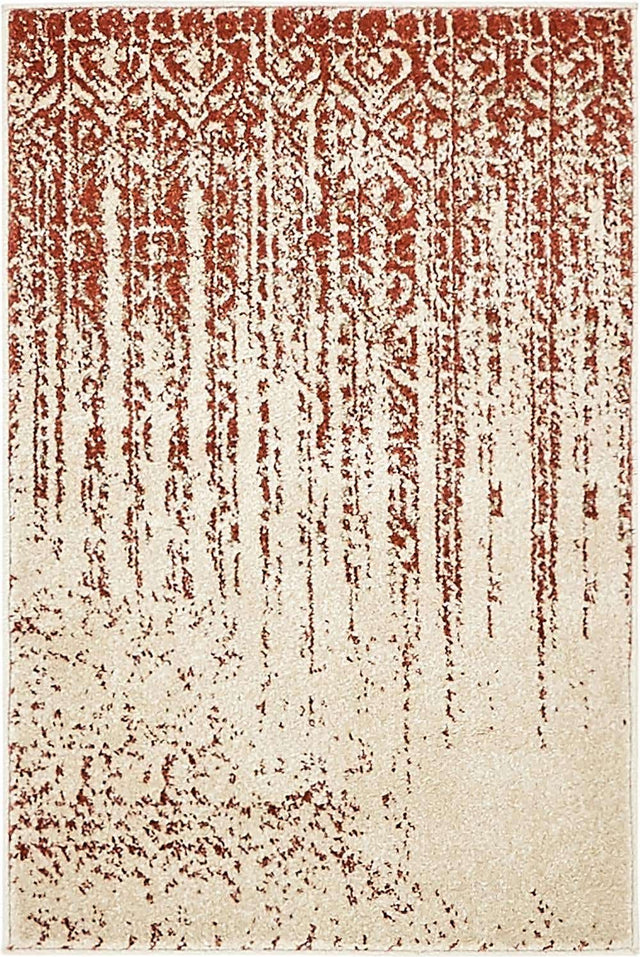 Red 2' x 3' 1 Del Mar Rectangle Area Rug 100% Polypropylene Easy Clean Stain Resistant Vivid Modern Carpet Mat for Home Decor Interior Designing for Sale at Rug Engine