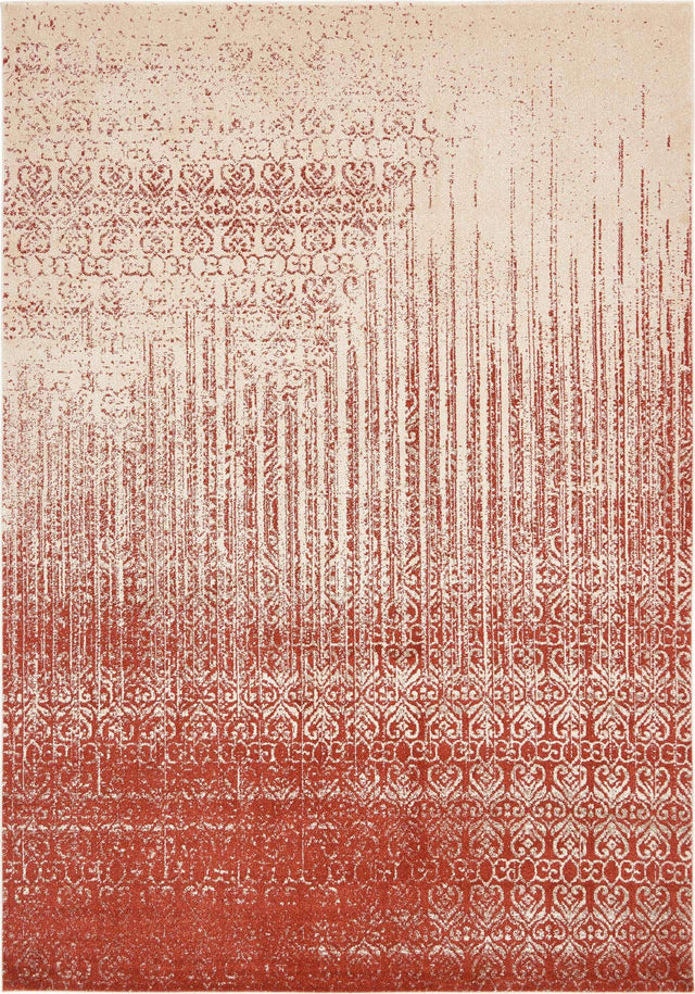 Red 7' 10 x 11' Del Mar Rectangle Area Rug 100% Polypropylene Easy Clean Stain Resistant Vivid Modern Carpet Mat for Home Decor Interior Designing for Sale at Rug Engine