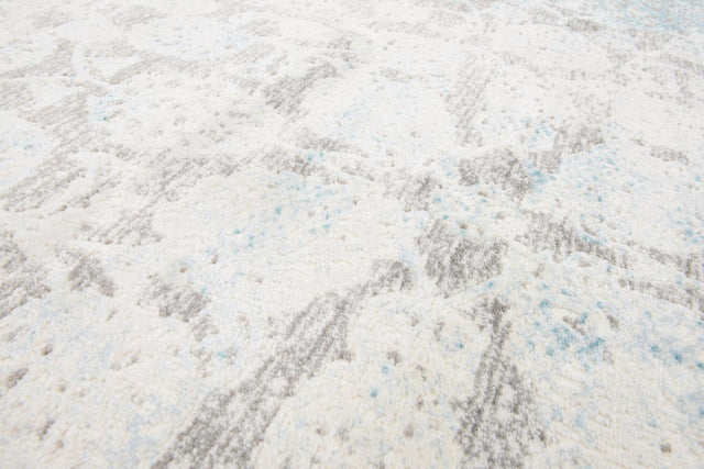 Light Blue 4' x 4' New Classical Square Area Rug 70% Polypropylene & 30% Polyester Traditional Vintage Distressed Carpet for Interior Design Home Decor for Sale at Rug Engine
