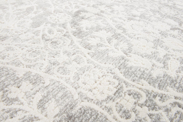 Light Gray 4' x 4' New Classical Square Area Rug 70% Polypropylene & 30% Polyester Traditional Vintage Distressed Carpet for Interior Design Home Decor for Sale at Rug Engine