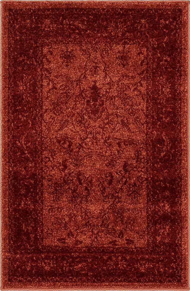 Rust Red 2' x 3' 1 La Jolla Rectangle Area Rug 100% Polypropylene Traditional Pattern Easy Clean Carpet for Living, Dining, Bedroom, Office for Sale at Rug Engine