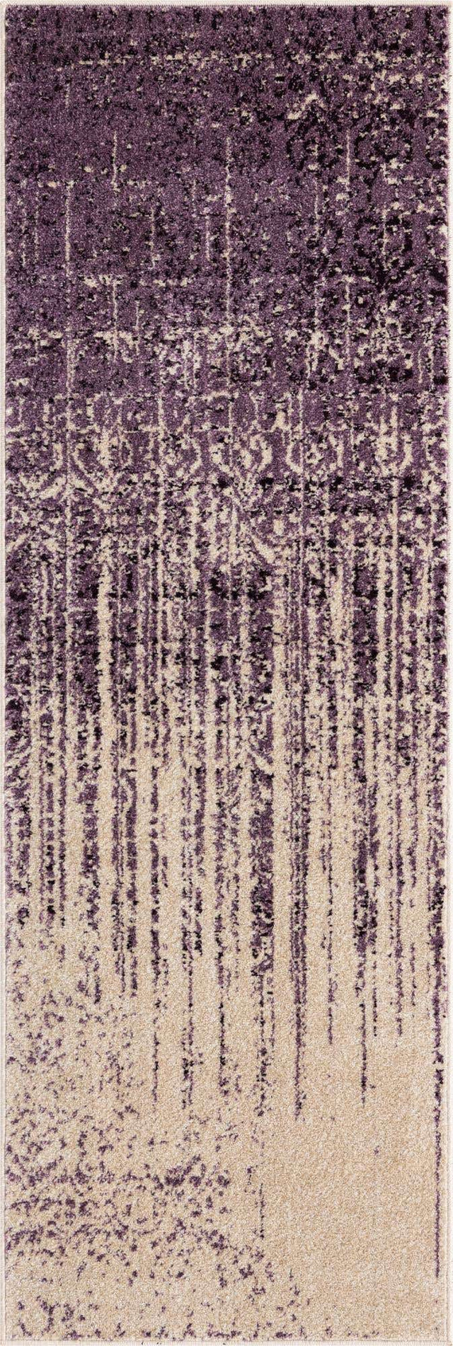 Purple 2' x 6' 1 Del Mar Runner Area Rug 100% Polypropylene Easy Clean Stain Resistant Vivid Modern Carpet Mat for Home Decor Interior Designing for Sale at Rug Engine